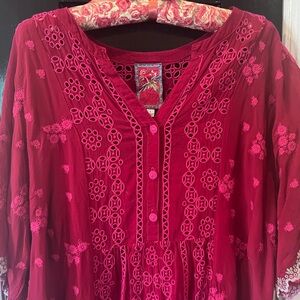 ❤️ Johnny Was Dress With Slip. Size L ❤️